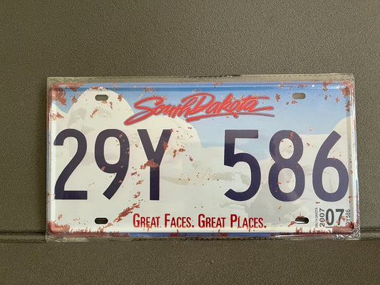Plaque Métal Voiture Automobile Américaine Immatriculation Dakota 15 x 30 cm