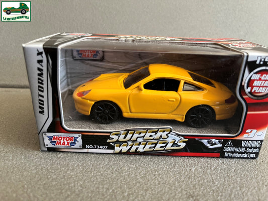 Voiture miniature Porsche 911 Carrera yellow Motor Max 1/43