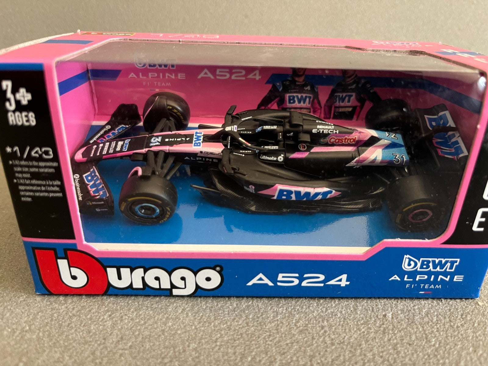 Voiture miniature Collection Formule 1 F1 Alpine A524 GP Burago au 1/43