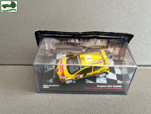 Voiture Miniature Peugeot 207 S2000 Tour de Corse 2011 Rallye Neuville au 1/43