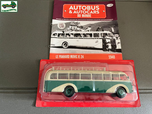 Voiture miniature Panhard Movic IE 24 1948 1/43 Autobus Autocars du Monde