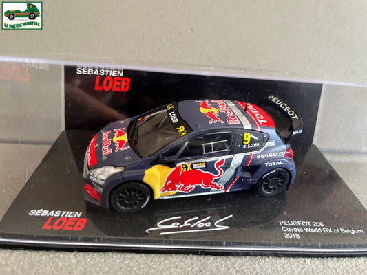 Voiture miniature Peugeot 208 Coyote World RX Belgium 2018 Loeb 1/43