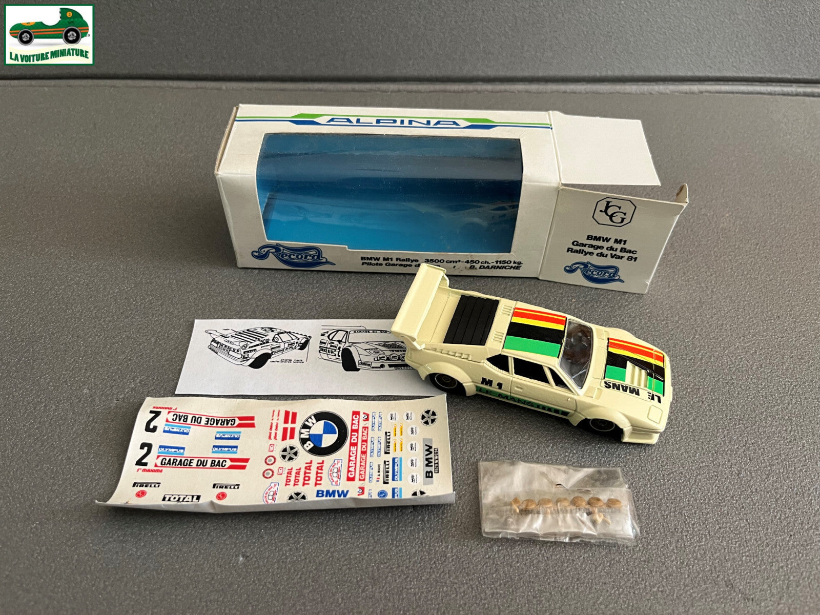 Voiture miniature Kit BMW M1 Garage du Bac Rallye du Var Record Solido 1/43
