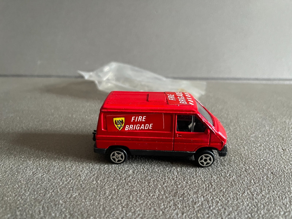 Boite Revendeur Ancien Voiture Norev Minijet 36 Renault Van Trafic Fire Brigade
