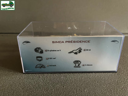 Voiture Miniature Simca Présidence 1960 au 1/43 Ixo Altaya