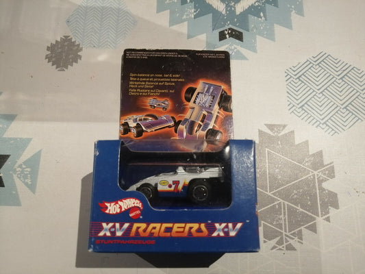  Voiture Miniature Hot Wheels - X-V Racers 1985 MACH 7 Blanche Hotwheels