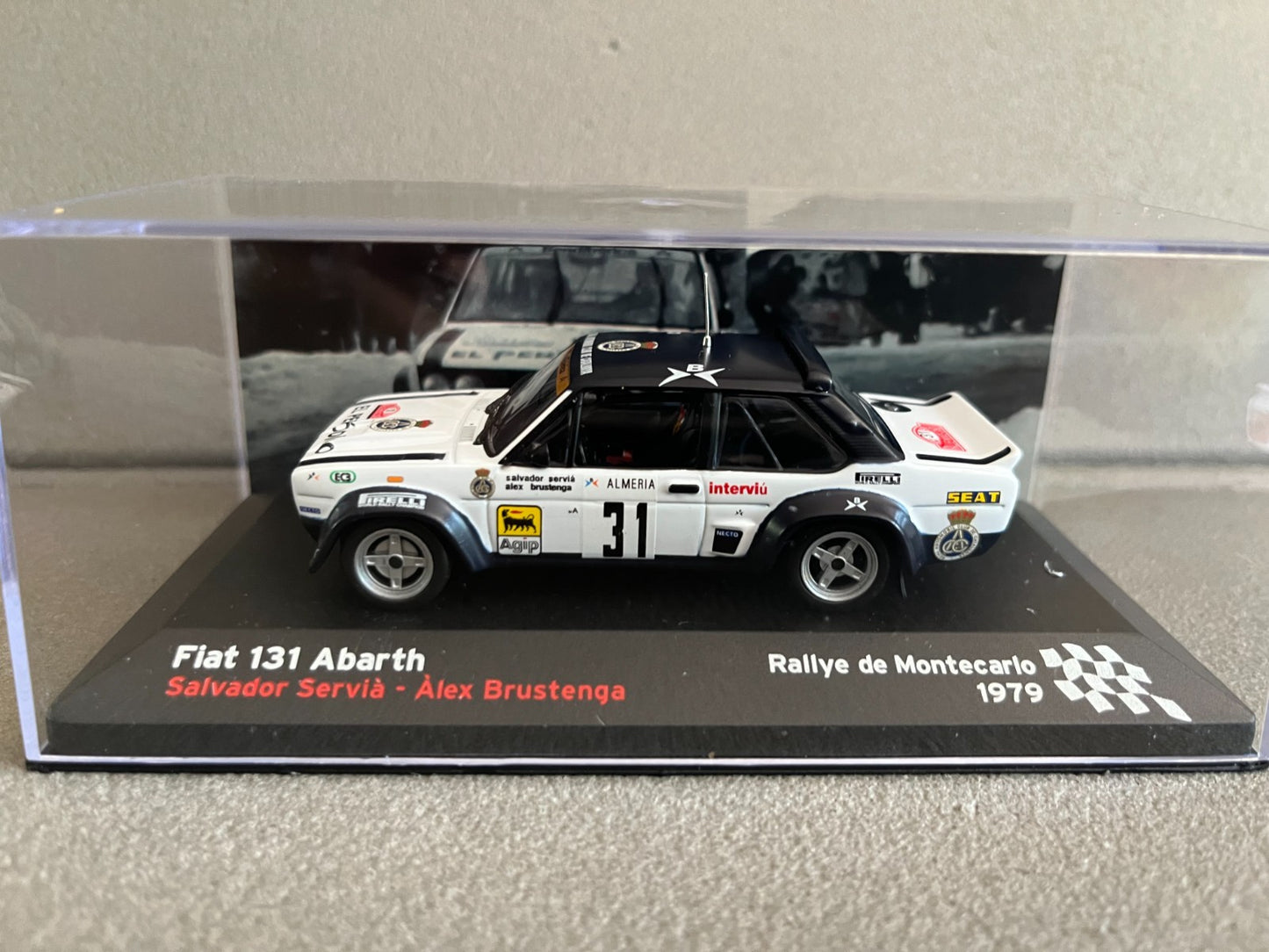 Voiture Miniature Fiat 131 Abarth Rallye Monte Carlo 1979 au 1/43