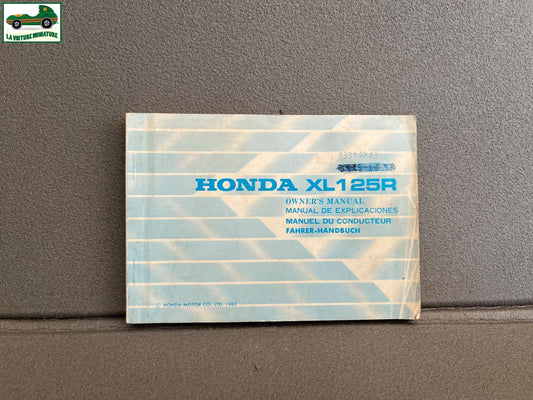 Ancien Dépliant Documentation Entretien Moto Honda XL 125 R 1982