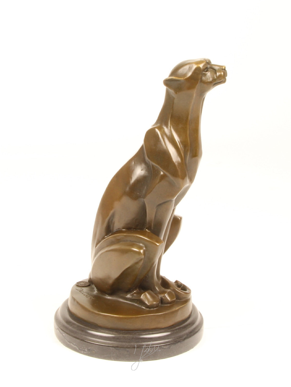 Statue Sculpture Bronze Art Déco Nouveau Guépard DSBJ-2 Moderne