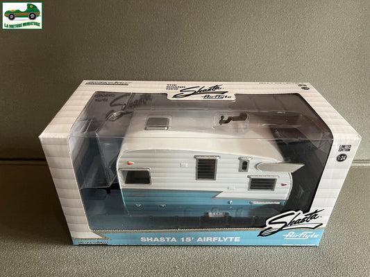 Voiture miniature Caravane Shasta 15 Airflyte Greenlight 1/24