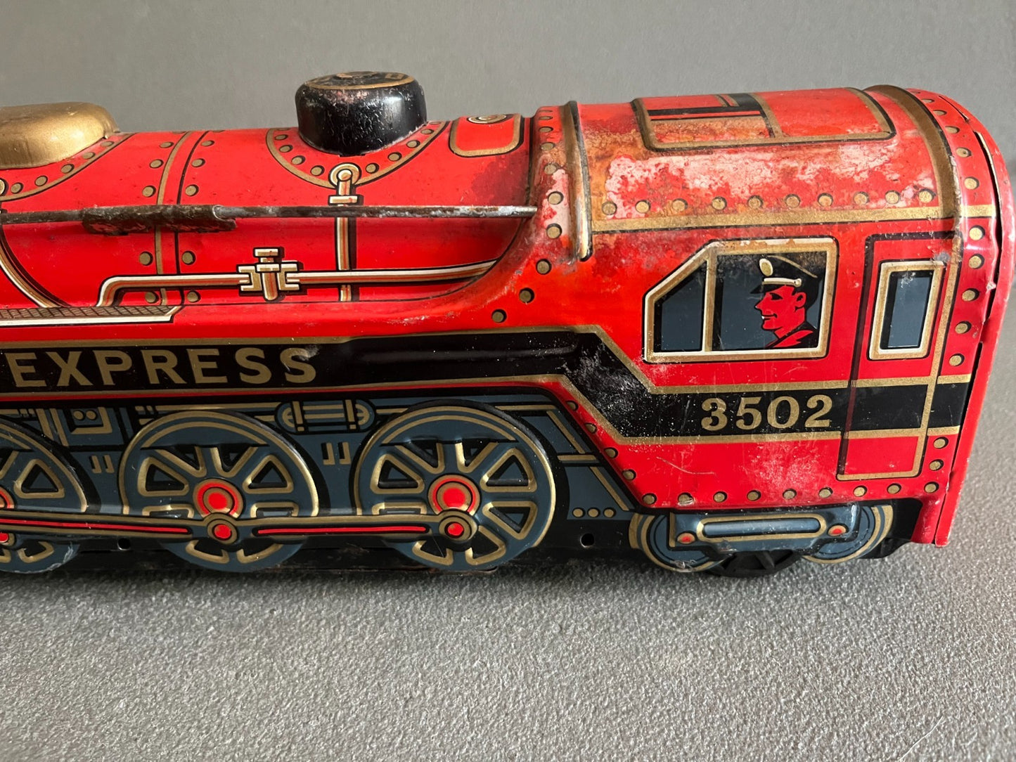 Jouet Ancien Tôle Train Locomotive Modern Toys Mountain Espress Japan