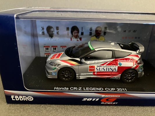 Voiture Miniature Honda CR-Z Legend Cup 2011 Ebbro au 1/43