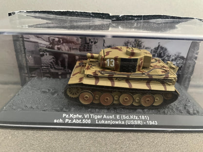 Miniature Militaire Char Tank Blindé Pz.Kpfw. VI Tiger Ausf. E 181 Altaya 1/72
