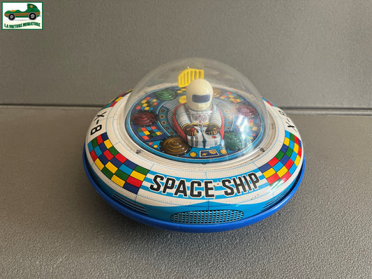 Jouet Ancien à Pile Vaisseau Spacial Space Ship X-8 TM Made in Japan Vintage