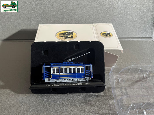 Voiture Miniature Tramway Tramvia Blau Serie 5-10 1903 Ixo Atlas au 1/87