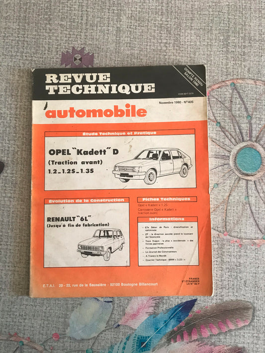 Livre Revue Technique Automobile Opel Kadett D