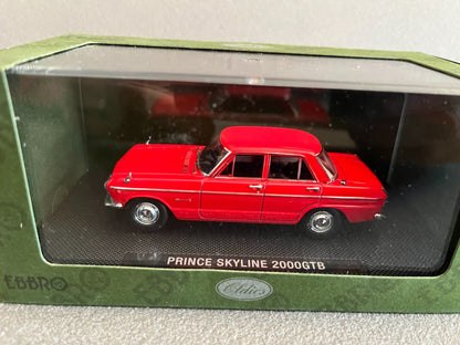 Voiture Miniature Prince Skyline 2000 GTB Ebbro au 1/43 Nissan