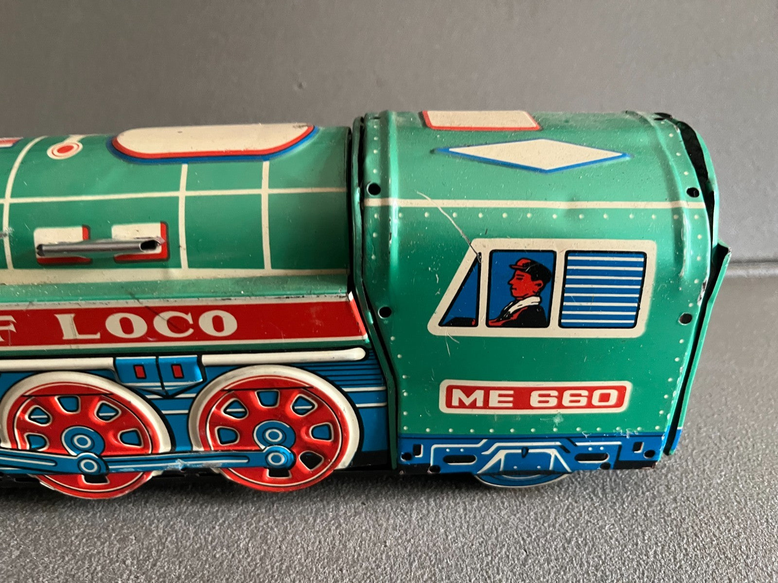 Jouet Ancien Tôle Train Locomotive Puff Puff Loco ME 660 China