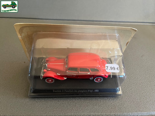 Voiture Miniature Citroen Traction 11 Familiale Pompiers d'Azé 1955 au 1/43
