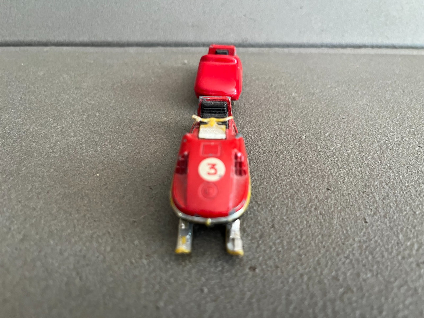 Ancienne Voiture miniature Moto Neige + Remorque Majorette France