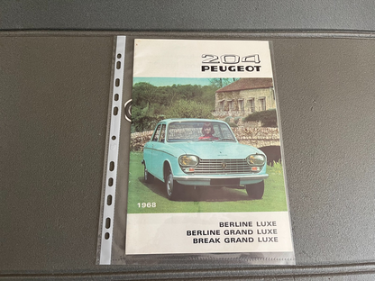 Ancien Dépliant Brochure Documentation Automobile Peugeot 204