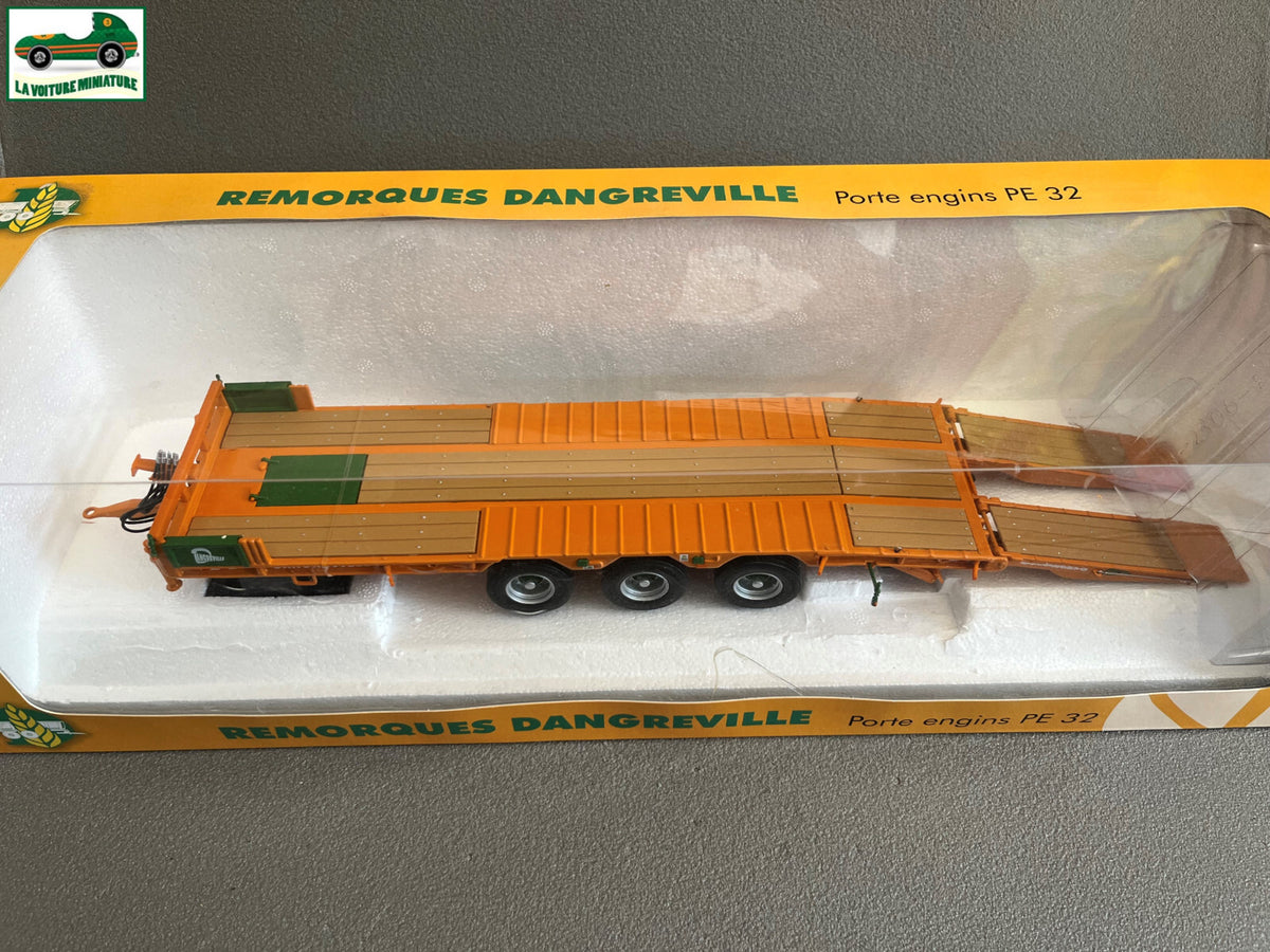 Miniature Agricole Travaux Publics Remorque Dangreville Porte Engins PE 32 1/32