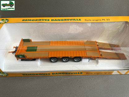 Miniature Agricole Travaux Publics Remorque Dangreville Porte Engins PE 32 1/32