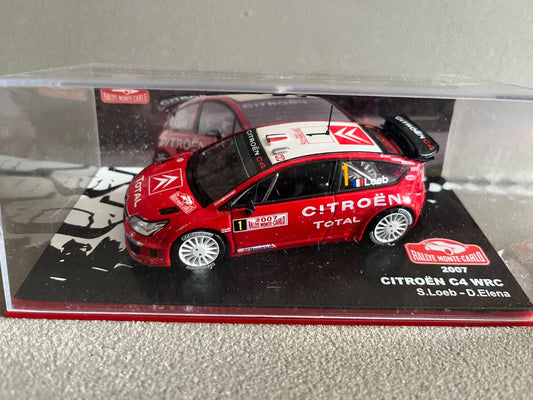 Voiture Miniature Citroen C4 WRC 2007 Loeb Elena Rallye Monte Carlo au 1/43