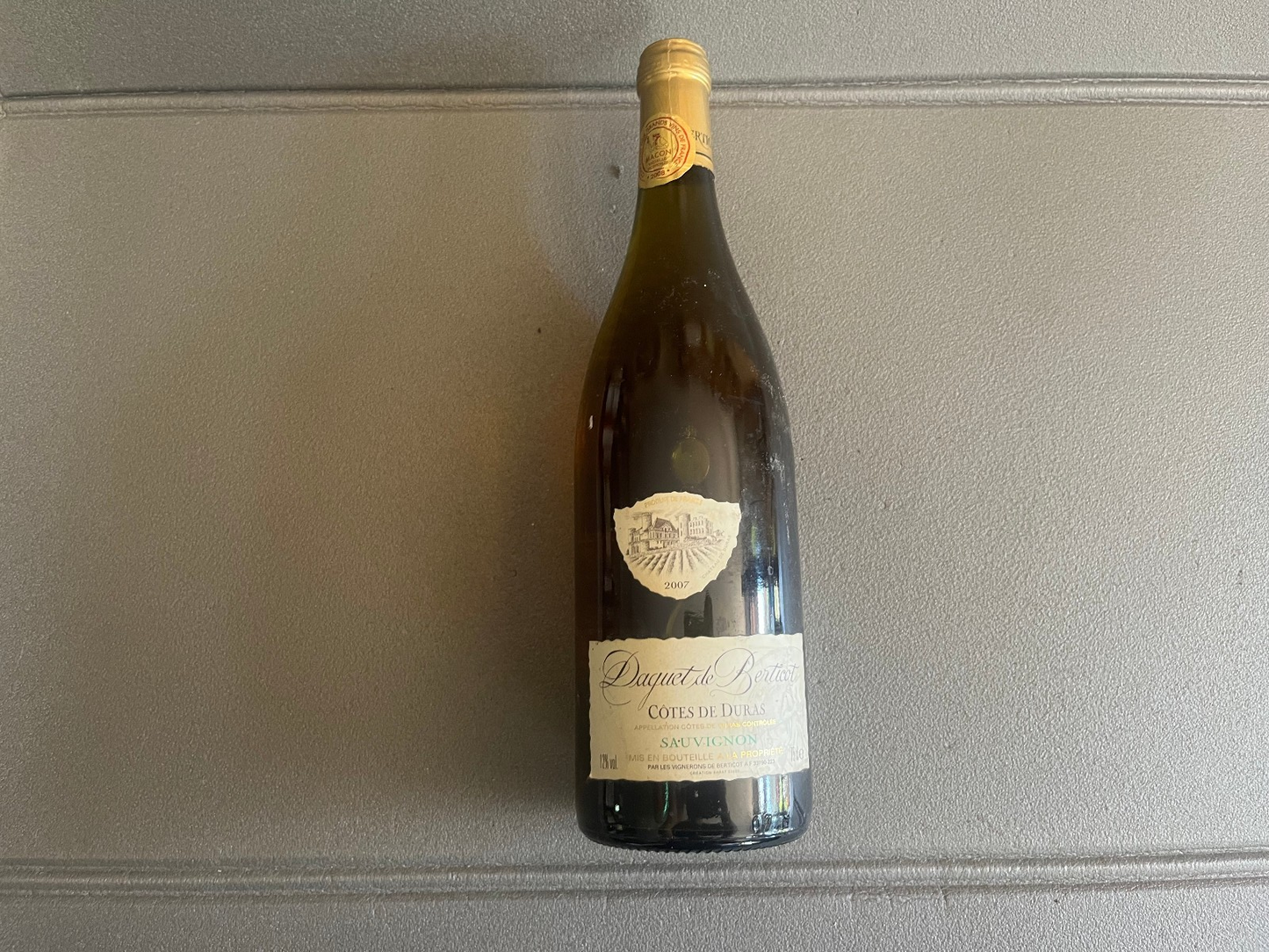 Ancienne Bouteille Vin Sauvignon Daguet de Berticot 2007 Collection Perso