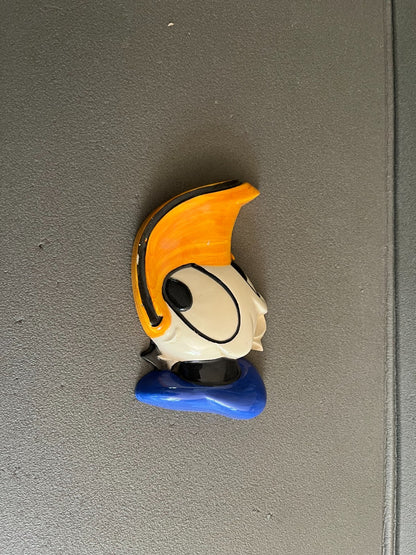 Rare Ancien Tête Céramique Murale 1960 Walt Disney Productions Donald Duck 16cm