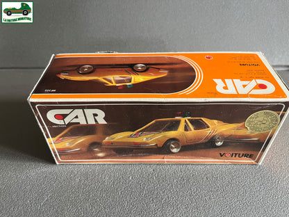 Ancien Jouet Voiture CAR Police MF305 Made in China Tole Metal à Friction