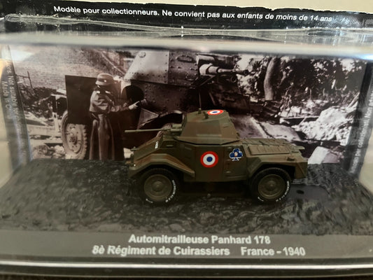 Miniature Militaire Char Tank Blindé Panhard 178 France 1940 Altaya 1/72