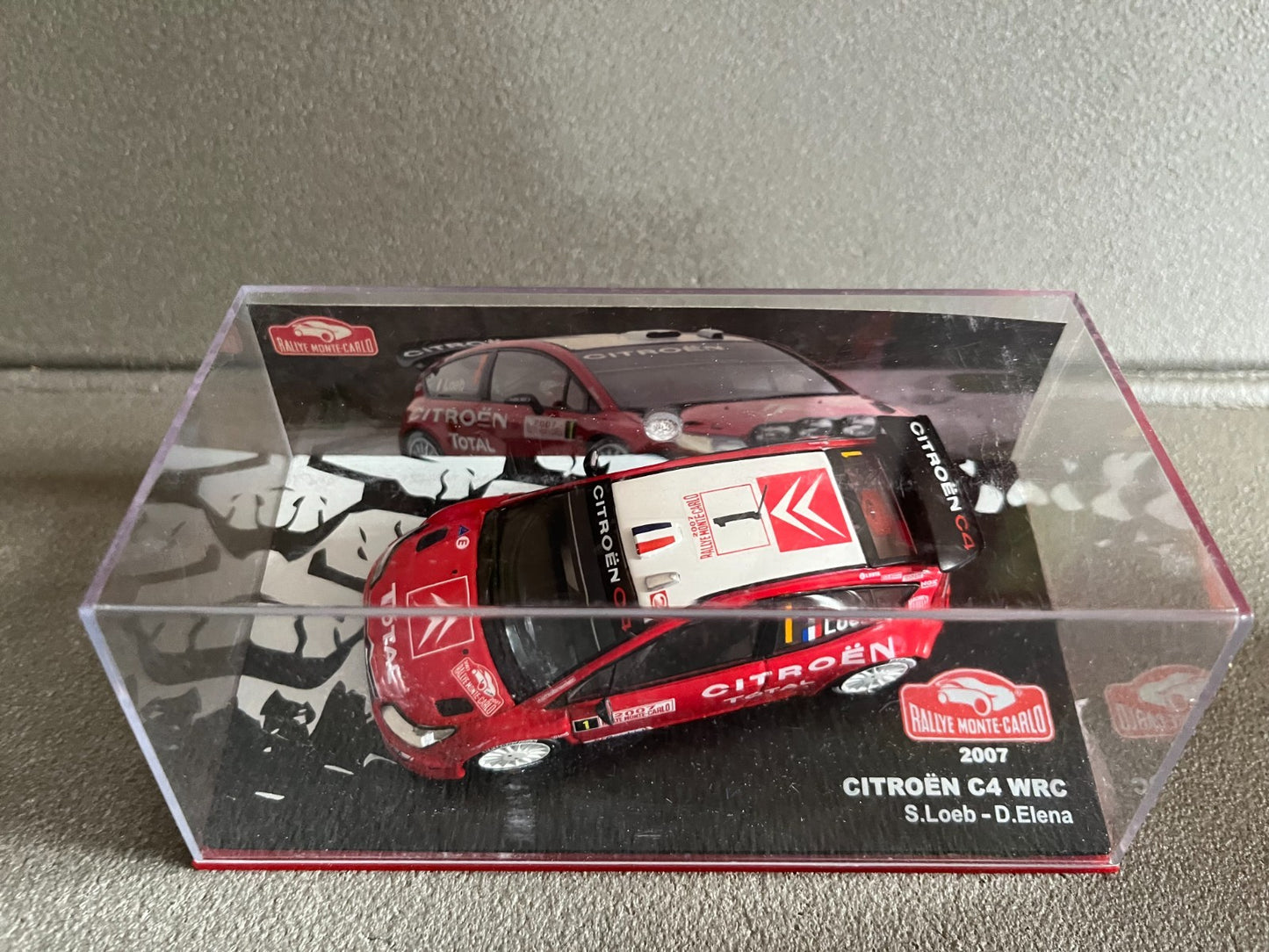 Voiture Miniature Citroen C4 WRC 2007 Loeb Elena Rallye Monte Carlo au 1/43