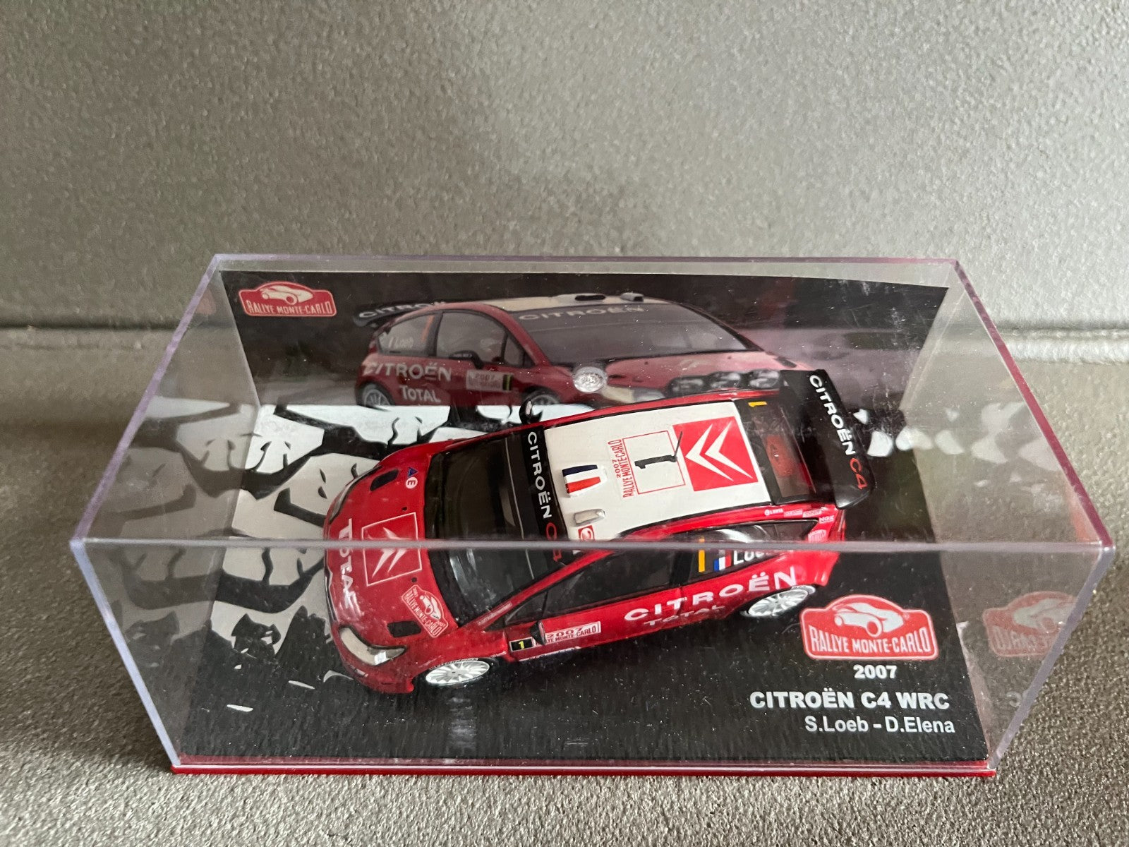 Voiture Miniature Citroen C4 WRC 2007 Loeb Elena Rallye Monte Carlo au 1/43