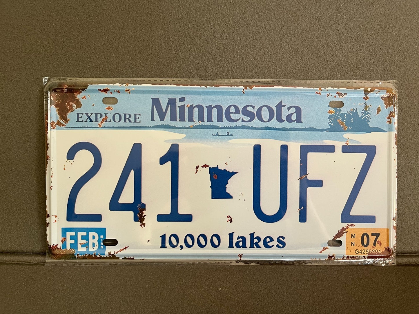 Plaque Métal Voiture Automobile Américaine Immatriculation Minnesota 15 x 30 cm