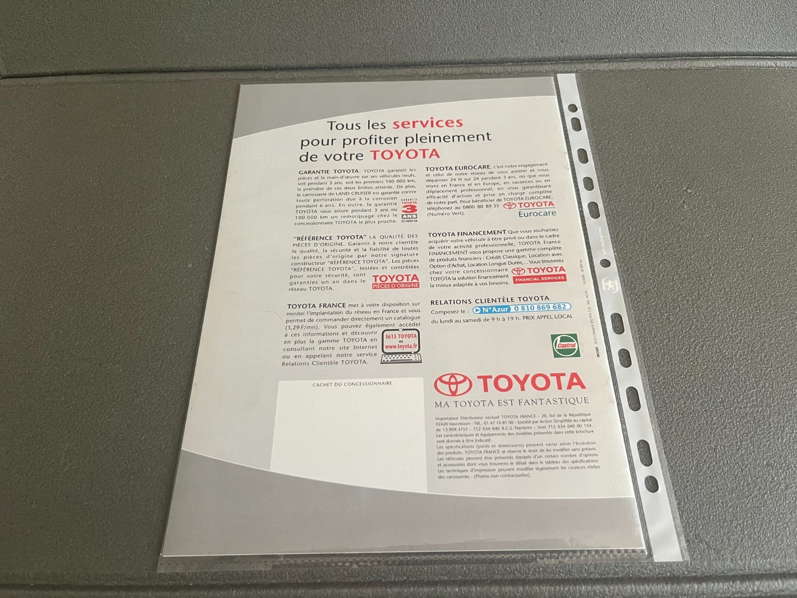 Ancien Dépliant Brochure Documentation Automobile Toyota Land Cruiser