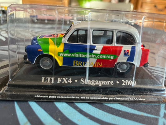 Voiture Miniature Austin LTI FX4 Singapore 2000 Taxi Du Monde au 1/43 Altaya