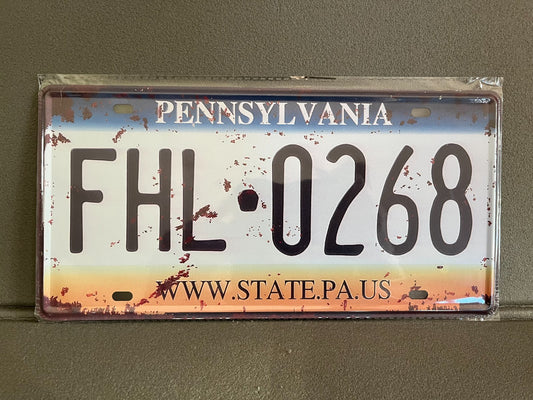 Plaque Métal Voiture Automobile Américaine Immatriculation Pennsylvania 15 x30cm