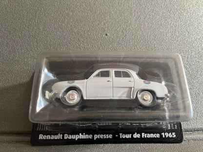 Voiture Miniature Renault Dauphine Presse 1965 Norev Tour de France Vélo 1/43