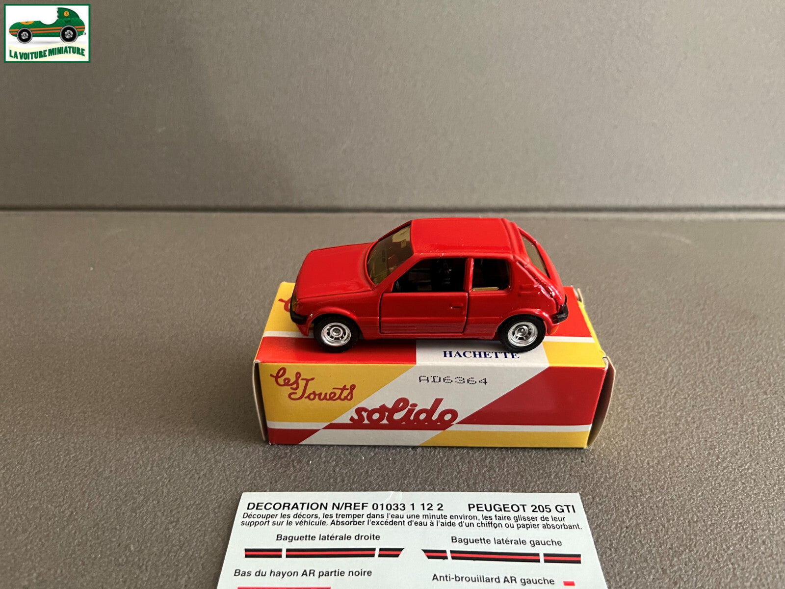Voiture Miniature Peugeot 205 GTI 1984 Solido Hachette 1/43