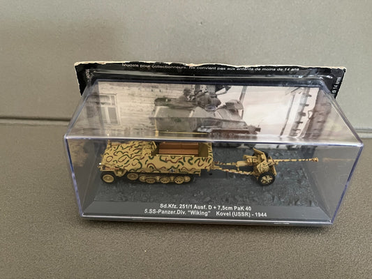 Miniature Militaire Char Tank Blindé Sd.Kfz 251/1 Ausf D 7.5 PaK 40 Altaya 1/72