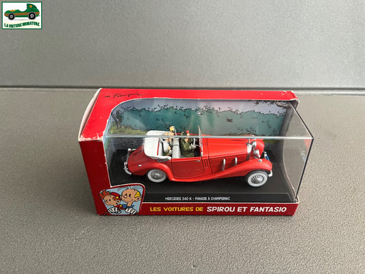 Voiture Miniature Mercedes 540 K Panade à Champignac Spirou 1/43