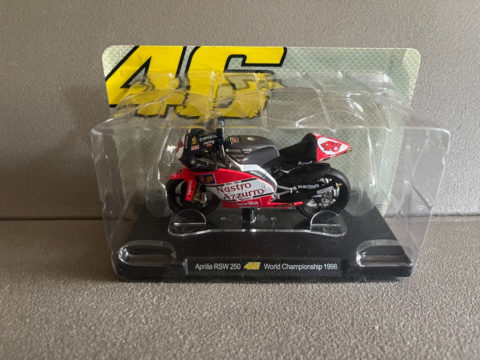 Moto GP miniature Valentino Rossi 46 Aprilia RSW 250 Championship 1998 1/18