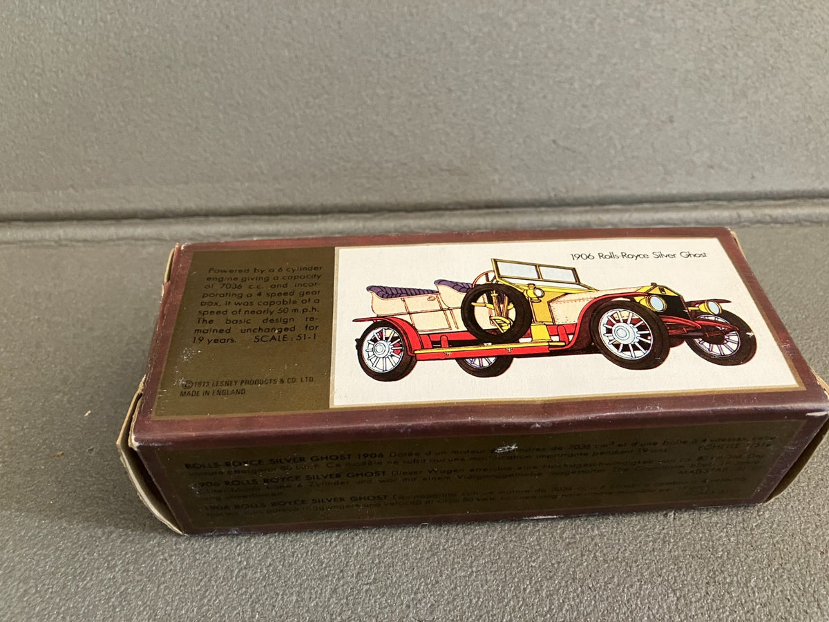 Ancienne Voiture Miniature 1906 Rolls Royce Silver Ghost Matchbox 1/51
