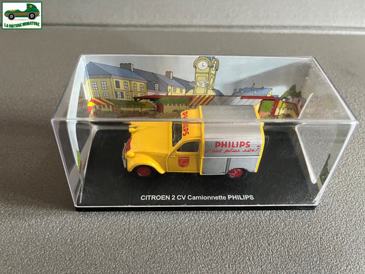 Voiture Miniature Utilitaire Citroen 2CV Camionnette Philips Atlas Eligor 1/43