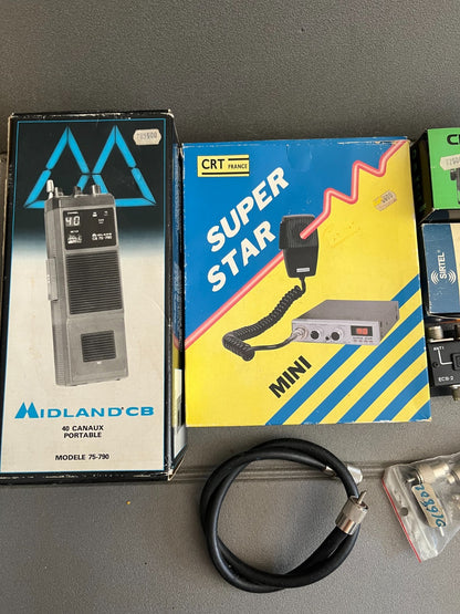 Lot Matériel CB Cibi Midland 75-790 CRT SuperStar Mini CB-960 SIRTEL ROS-1