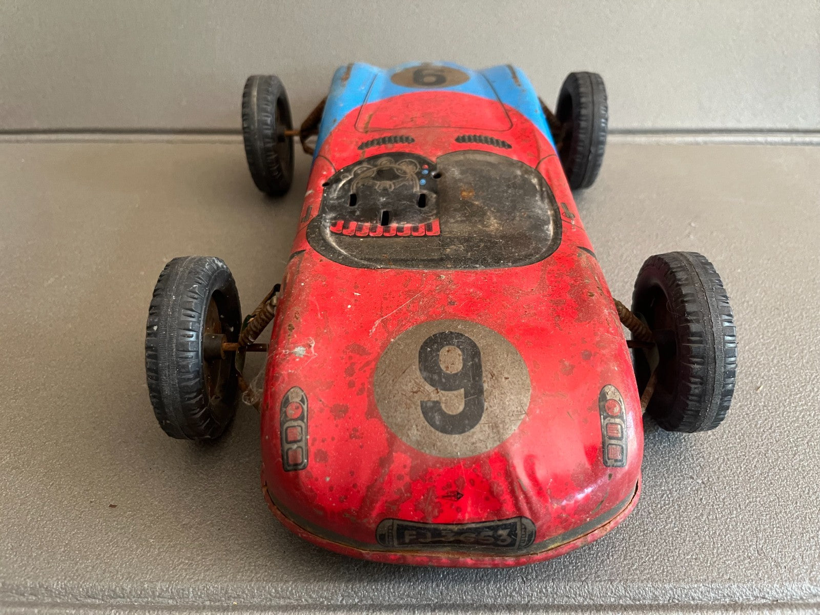 Jouet Ancien Voiture Miniature Tôle Course France Jouets Incomplet