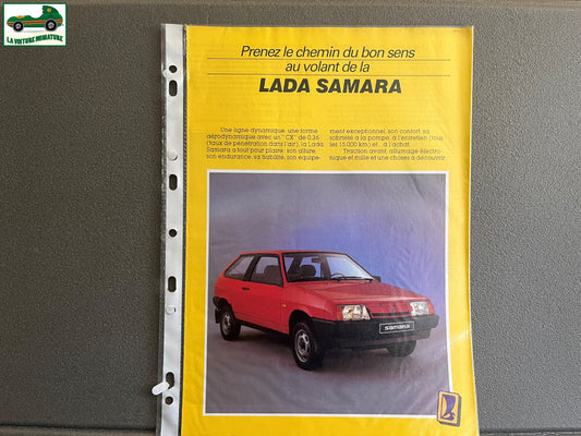Ancien Dépliant Brochure Documentation Automobile Lada Samara