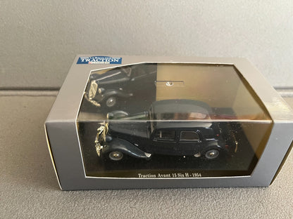 Voiture Miniature Citroen Traction 15 Six H 1954 Atlas Courtage 1/43