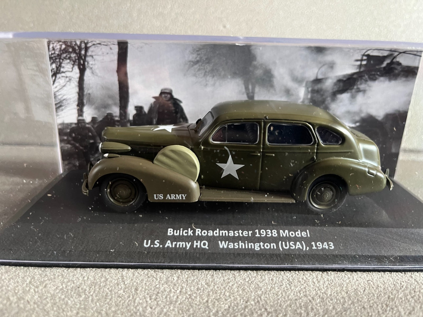 Voiture Miniature Militaire Buick Roadmaster 1938 Model US Army 1943 1/43